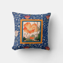 William Morris WERPKUSSEN MET TULP EN KLAAPROOS