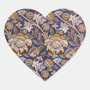 William Morris Wey Bloemrijke Kunst Ambachtelijke Hart Sticker