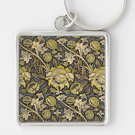 William Morris Wey Bloemrijke Kunst Ambachtelijke Sleutelhanger (Voorkant)