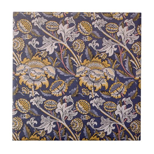 William Morris Wey Bloemrijke Kunst Ambachtelijke Tegeltje (Voorkant)
