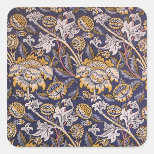 William Morris Wey Bloemrijke Kunst Ambachtelijke Vierkante Sticker