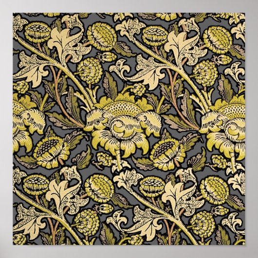 William Morris Wey Floral Wallpaper Poster (Voorkant)