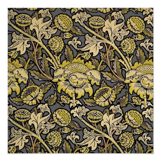 William Morris Wey Floral Wallpaper Poster (Voorkant)