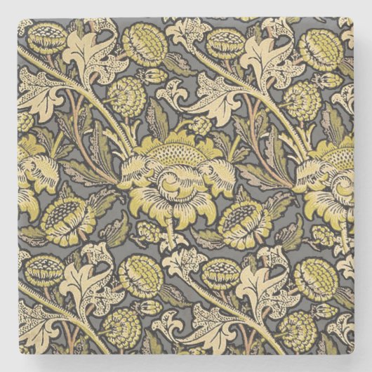William Morris Wey Floral Wallpaper Stenen Onderzetter (Voorkant)