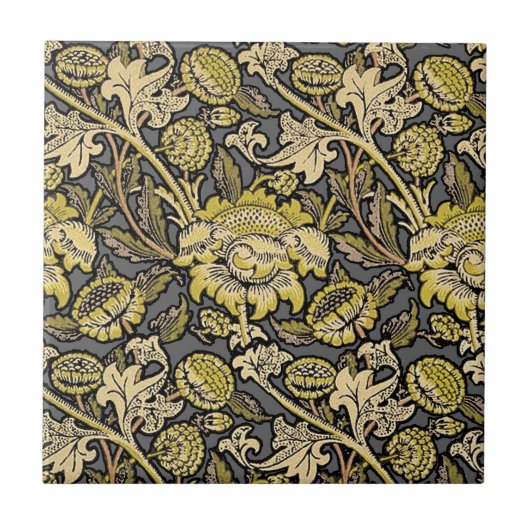 William Morris Wey Floral Wallpaper Tegeltje (Voorkant)
