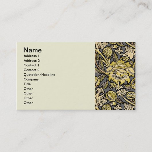 William Morris Wey Floral Wallpaper Visitekaartje (Voorkant)