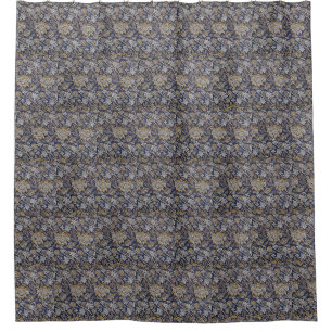 William Morris Wey Pattern Blue Achtergrond Douchegordijn