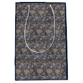 William Morris Wey Pattern Blue Achtergrond Medium Cadeauzakje (Voorkant)