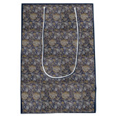  William Morris Wey Pattern Blue Achtergrond Medium Cadeauzakje (Achterkant)