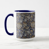  William Morris Wey Pattern Blue Achtergrond Mok (Links)