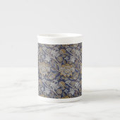  William Morris Wey Pattern Blue Achtergrond Porselein Kop (Voorkant)