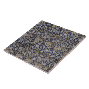 William Morris Wey Pattern Blue Achtergrond Tegeltje