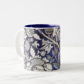 william morris wey tweekleurige koffiemok (Voorkant links)