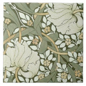 William Morris White Green Pimpernel  Ceram Tegeltje (Voorkant)
