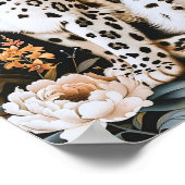 William Morris White Leopard met Bloemen Poster (Hoek)