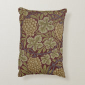 William Morris Wijnstok Druivenrood Groene Kunst Accent Kussen (Achterkant (Verticaal))