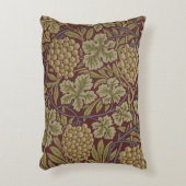 William Morris Wijnstok Druivenrood Groene Kunst Accent Kussen (Voorkant(Verticaal))