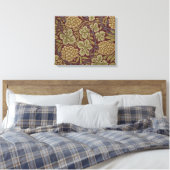 William Morris Wijnstok Druivenrood Groene Kunst Canvas Afdruk (Insitu (Slaapkamer))