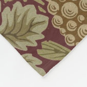 William Morris Wijnstok Druivenrood Groene Kunst Fleece Deken (Hoek)