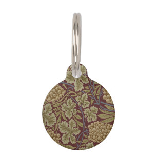 William Morris Wijnstok Druivenrood Groene Kunst Huisdierpenning