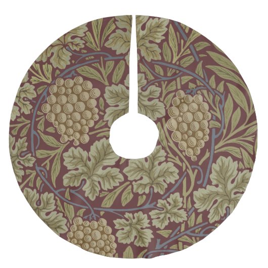 William Morris Wijnstok Druivenrood Groene Kunst Kerstboom Rok (Voorkant)