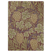 William Morris Wijnstok Druivenrood Groene Kunst Klembord (Achterkant)