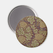 William Morris Wijnstok Druivenrood Groene Kunst Magneet (Voorkant / Achterkant)