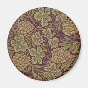 William Morris Wijnstok Druivenrood Groene Kunst Magneet