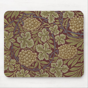 William Morris Wijnstok Druivenrood Groene Kunst Muismat