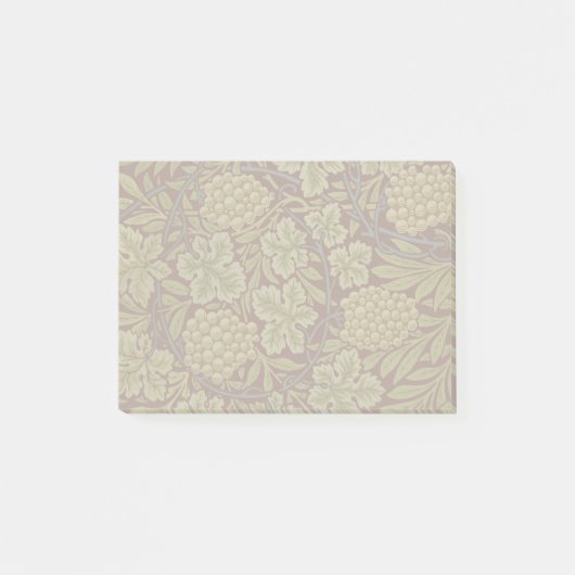 William Morris Wijnstok Druivenrood Groene Kunst Post-it® Notes (Voorkant)