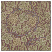 William Morris Wijnstok Druivenrood Groene Kunst Stof (Close Up)