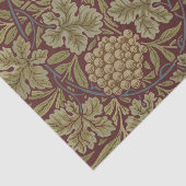 William Morris Wijnstok Druivenrood Groene Kunst Tissuepapier (Detail)