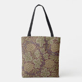 William Morris Wijnstok Druivenrood Groene Kunst Tote Bag (Achterkant)