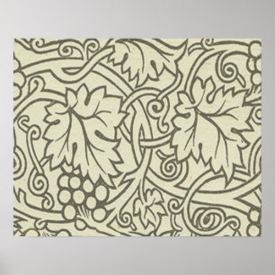William Morris Wijnstok Groene Behang Poster