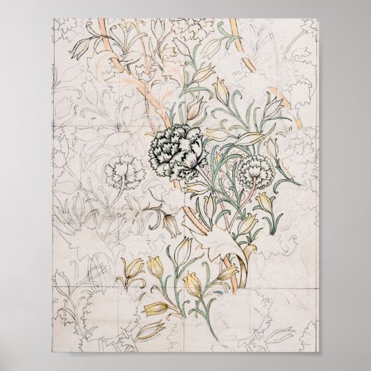 William Morris, Wild Tulip 1884 Poster (Voorkant)