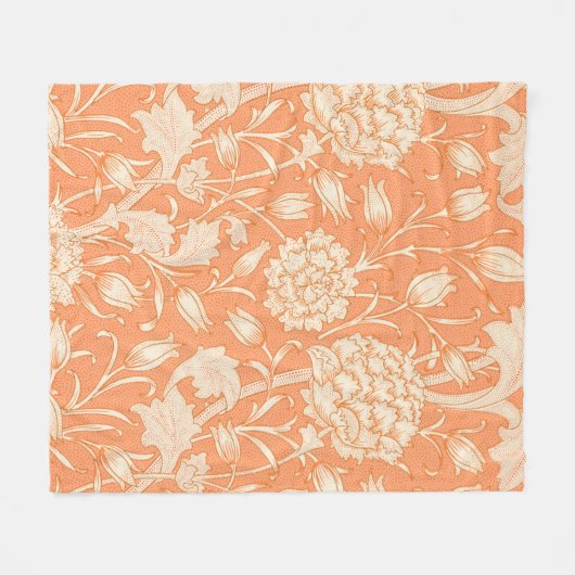 William Morris Wild Tulip beroemd patroon Fleece Deken (Voorkant (Horizontaal))