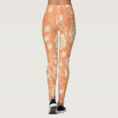 William Morris Wild Tulip beroemd patroon Leggings (Achterkant)