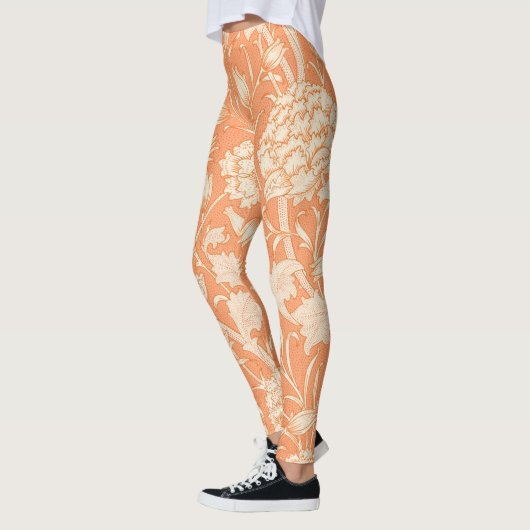 William Morris Wild Tulip beroemd patroon Leggings (Links)