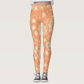William Morris Wild Tulip beroemd patroon Leggings (Voorkant)