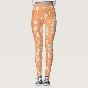 William Morris Wild Tulip beroemd patroon Leggings