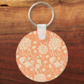 William Morris Wild Tulip beroemd patroon Sleutelhanger (Voorkant)
