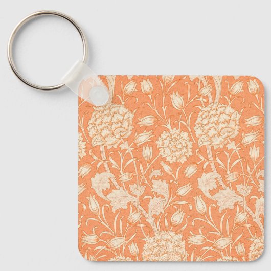 William Morris Wild Tulip beroemd patroon Sleutelhanger (Voorkant)