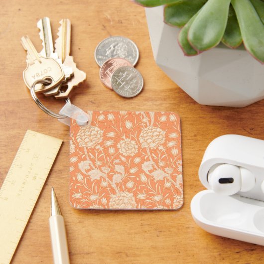 William Morris Wild Tulip beroemd patroon Sleutelhanger (Bureau)