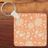 William Morris Wild Tulip beroemd patroon Sleutelhanger (Voorkant)