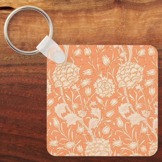 William Morris Wild Tulip beroemd patroon Sleutelhanger (Voorkant)