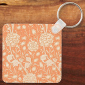 William Morris Wild Tulip beroemd patroon Sleutelhanger (Achterkant)