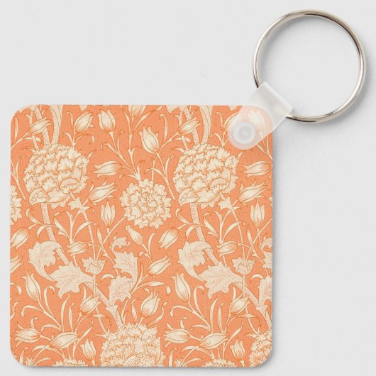William Morris Wild Tulip beroemd patroon Sleutelhanger (Achterkant)