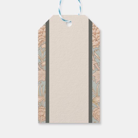 William Morris Wild Tulip Bloemen Ontwerp Cadeaulabel (Achterkant)