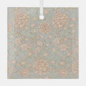 William Morris Wild Tulip Bloemen Ontwerp Glas Ornament (Voorkant)