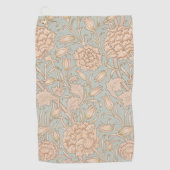 William Morris Wild Tulip Bloemen Ontwerp Golfhanddoek (Voorkant)